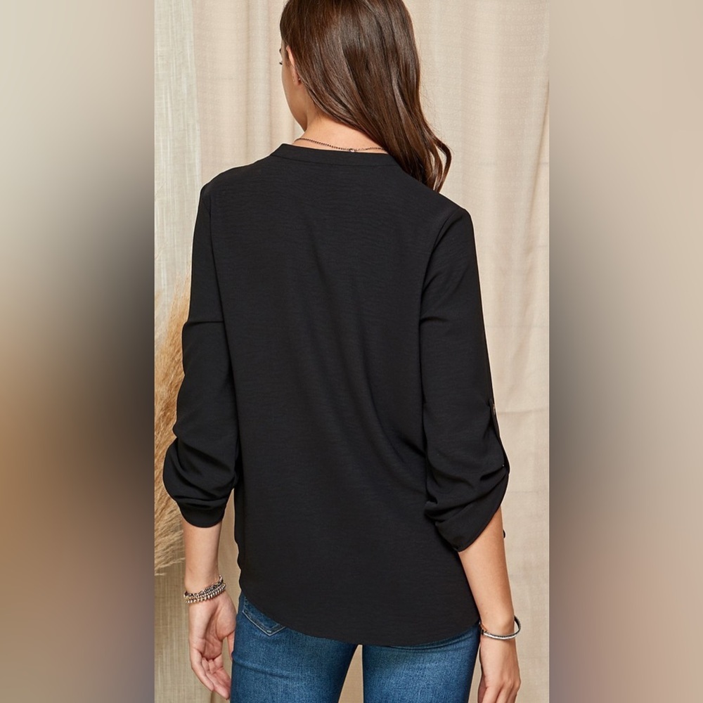 Elegant Black Women's Top - LARGE - Picture 6 of 7